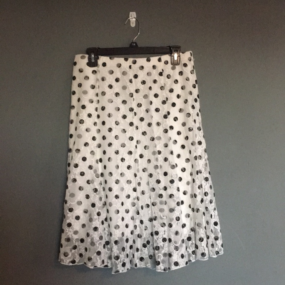 Polka dot lace skirt